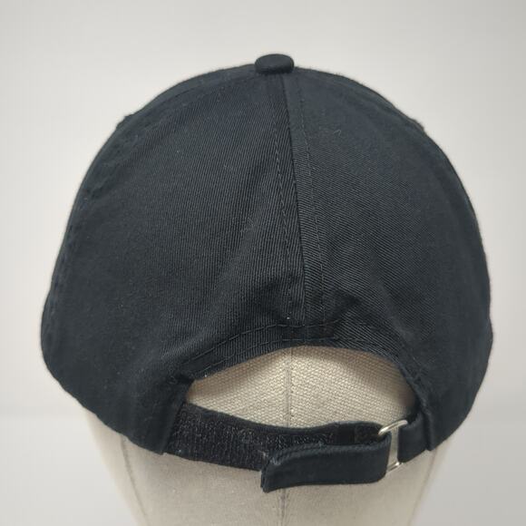 Unbranded Strapback Hat Black One Size Adjustable Outdoor Solid Blank - Picture 5 of 7